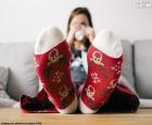 Κάλτσες με Χριστούγεννα ταράνδων
